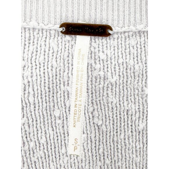 Free People Lavender Textured Pullover Sweater S | Balloon Sleeve Cozy Fit - Picture 5 of 10